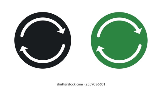 Reload button icons in black and colored version