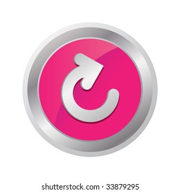 Reload button isolated on white. Vector