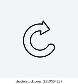 Reload buttonline vector icon. EPS 10