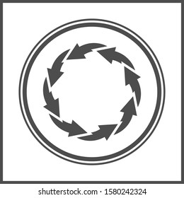 Reload circlular arrow vector symbol. Arrow rotation icon.