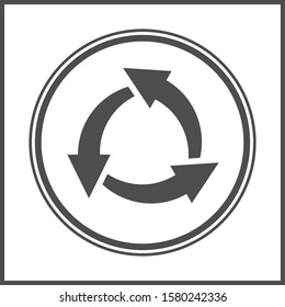 Reload circlular arrow vector symbol. Arrow rotation icon.