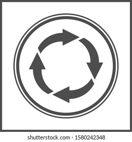 Reload circlular arrow vector symbol. Arrow rotation icon.