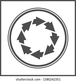 Reload circlular arrow vector symbol. Arrow rotation icon.