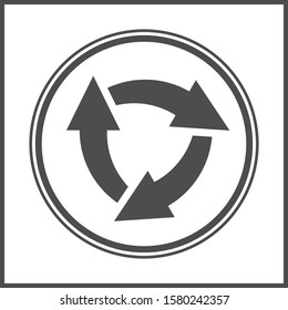 Reload circlular arrow vector symbol. Arrow rotation icon.