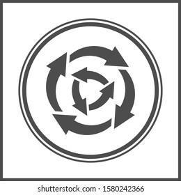 Reload circlular arrow vector symbol. Arrow rotation icon.