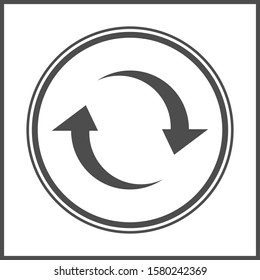 Reload circlular arrow vector symbol. Arrow rotation icon.