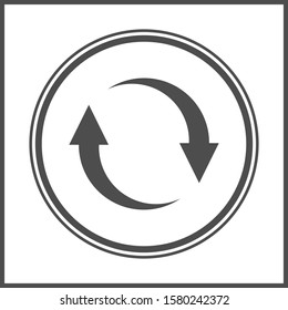 Reload circlular arrow vector symbol. Arrow rotation icon.