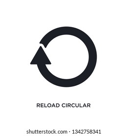 reload circular arrow isolated icon. simple element illustration from ultimate glyphicons concept icons.