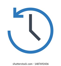 reload clock glyph colour vector icon