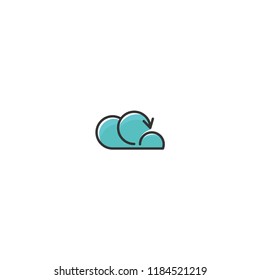 reload cloud color icon