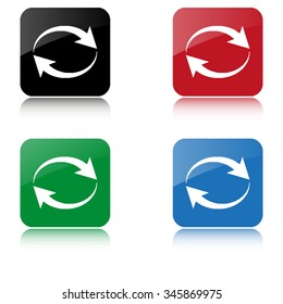 Reload  - color vector icon  with shadow