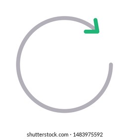 reload colour line vector icon