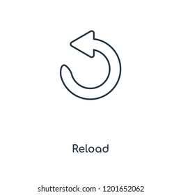 Reload concept line icon. Linear Reload concept outline symbol design. This simple element illustration can be used for web and mobile UI/UX.
