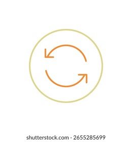 Reload data arrows in outline icon