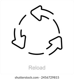Reload and direction icon concept