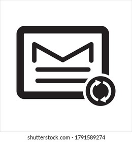 Reload email icon. Refresh message icon