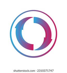 volver a cargar símbolo de forma de icono plano forma de flecha redonda icono plano