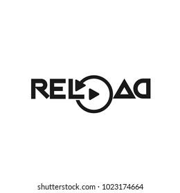 Reload Flat Icon. Simple Web Sign Of Reload Page. Vector Illustrated Symbol