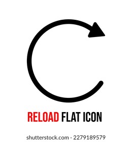 Reload Flat Icon. Simple Web Sign Of Reload Page.