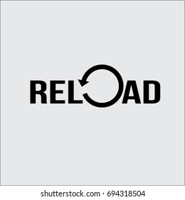 Reload Flat Icon. Simple Web Sign Of Reload Page. Vector Illustrated Symbol