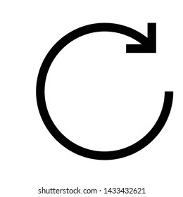 reload glyphs flat vector icon