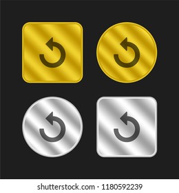Reload gold and silver metallic coin logo icon design