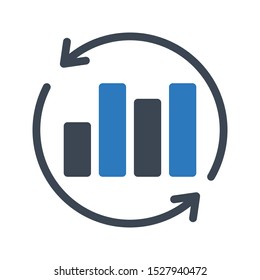 reload graph glyph colour vector icon