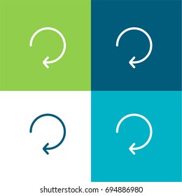 Reload green and blue material color minimal icon or logo design