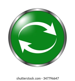 Reload - green vector icon