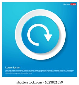 Reload icon Abstract Blue Web Sticker Button