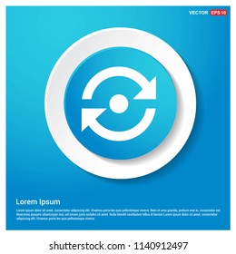 reload icon Abstract Blue Web Sticker Button - Free vector icon