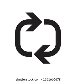Reload icon design isolated on white background