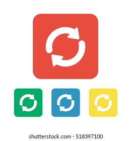 Reload icon flat vector