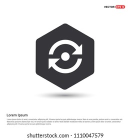 reload icon Hexa White Background icon template - Free vector icon