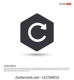 Reload icon Hexa White Background icon template - Free vector icon
