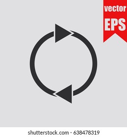 Reload icon infographic isolated in flat style.Vector illustration.