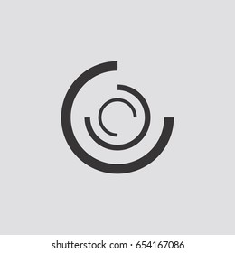 Reload icon infographic isolated on grey background.Vector illustration.