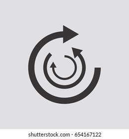 Reload icon infographic isolated on grey background.Vector illustration.