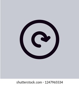 Reload icon isolated on grey background.Premium symbol for website design, mobile application, logo, ui.Vector illustration. Eps10