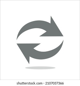 Reload Symbol einzeln auf grauem Hintergrund.Premium Symbol für Website-Design, mobile Anwendung, Logo, ui.Vector Illustration. EPS10