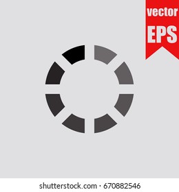 Reload icon isolated on grey background.Vector illustration.