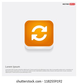 Reload Icon Orange Abstract Web Button - Free vector icon