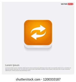 Reload Icon Orange Abstract Web Button - Free vector icon