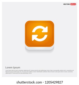 Reload Icon Orange Abstract Web Button - Free vector icon