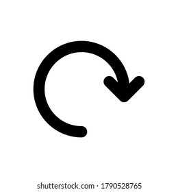 Recargar vector de contorno de icono. aislado en fondo blanco