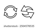 Reload icon. Repeat symbol. Reset signs vector