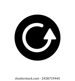 Reload icon simple black trendy style illustration on white background..eps