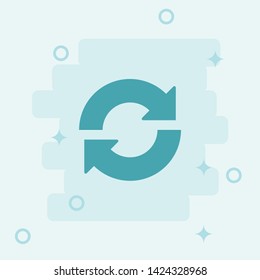 Reload Icon. Simple icon, blue colored icon illustration. 