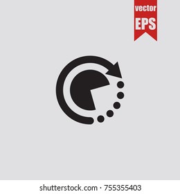 Reload icon in trendy isolated on grey background.Vector illustration.
