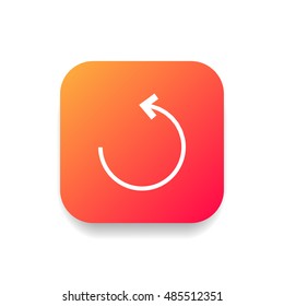 Reload icon vector, clip art. Also useful as logo, square app icon, web UI element, symbol, graphic image, silhouette and illustration. Compatible with ai, cdr, jpg, png, pdf, svg and eps formats.